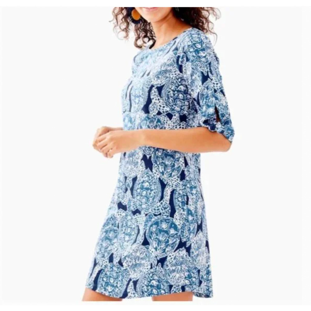 NWT Lilly Pulitzer Deep Indigo Turtle Preston‎ Dress Size XS